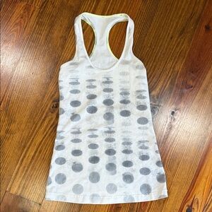 lululemon athletica White and Gray Tank Top